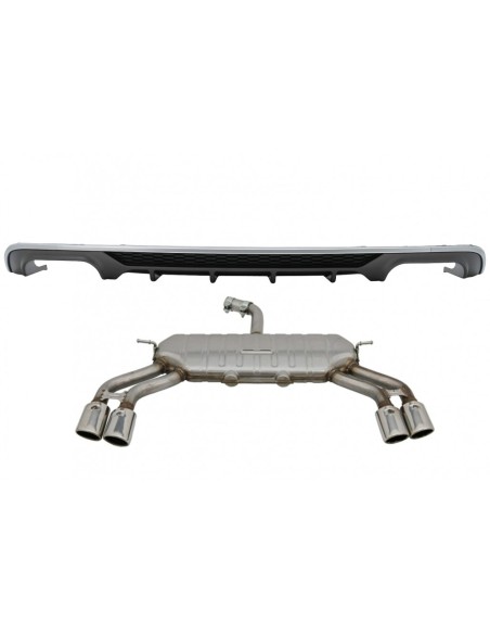 Paraurti posteriore Valance diffusore con sistema di scarico per Audi A3 8V Facelift Sedan convertibile (16-19).