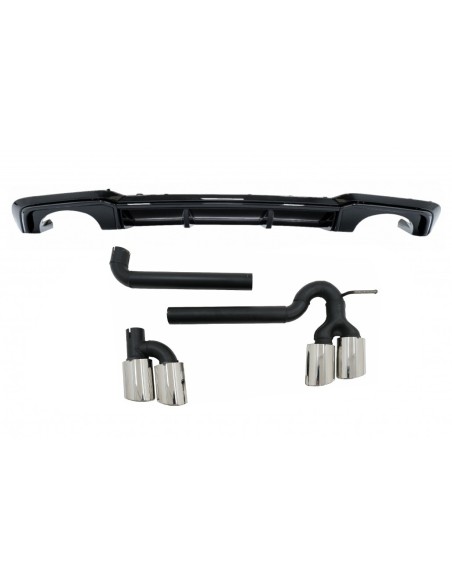 Paraurti posteriore Valance diffusore con sistema di scarico completo per Audi A3 8V Facelift Sedan Cabrio R (16-19).