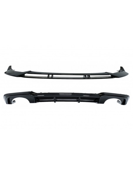 Paraurti posteriore Valance diffusore con paraurti anteriore Add-On Spoiler Lip per Audi A3 8V Facelift Berlina (17-19).