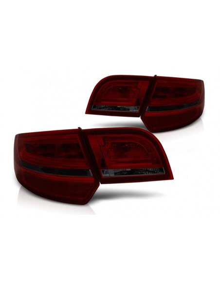 Fanali posteriori a LED per Audi A3 8PA Sportback (04-08) in finitura Fumo rosso