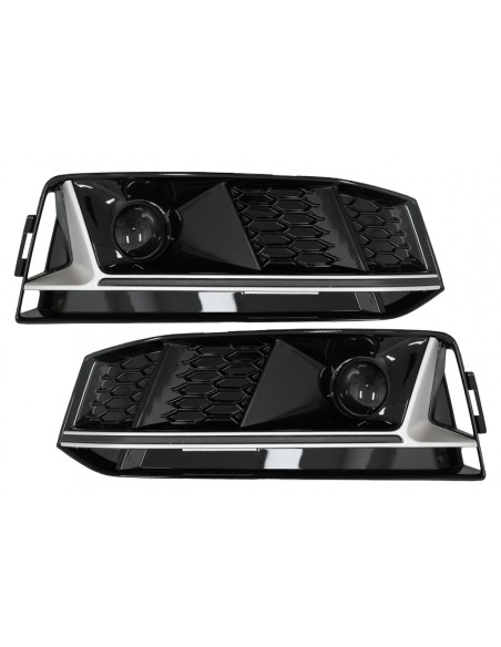 Paraurti inferiore griglia ACC copre griglie laterali per Audi A4 B9 S-Line Berlina Avant (2016-2018) Silver Edition