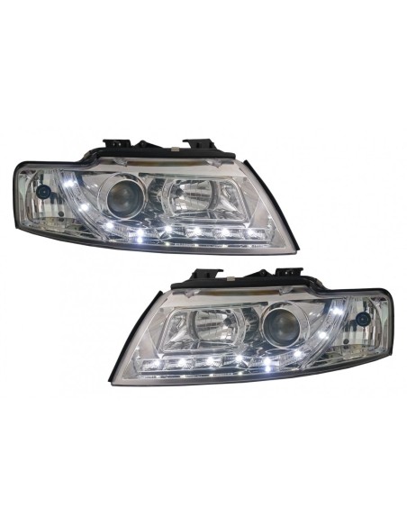 LED DRL fari per Audi A4 B6 Cabrio (2000-2006) Cromo