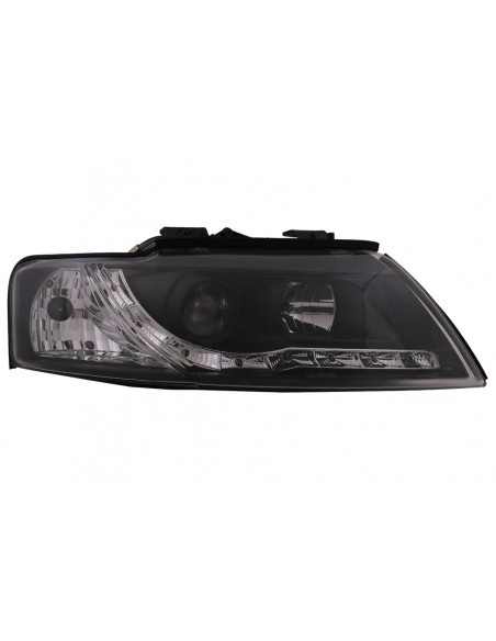 LED DRL fari per Audi A4 Cabriolet B6 8H7 8HE (2002-2006) Nero