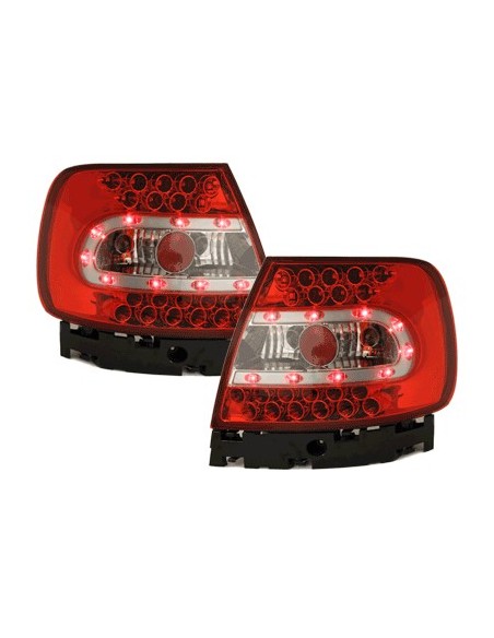 Fanali posteriori a LED per AUDI A4 B5 Lim. (1995-1999) - (1999-2001) cristallo rosso
