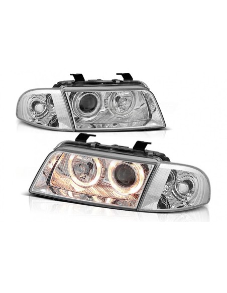 Angel Eyes fari per Audi A4 (1995-1999) Cromo