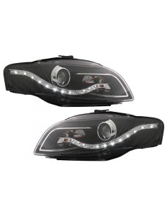 Fari LED DRL DAYLIGHT per Audi A4 B7 (11.2004-03.2008) Nero