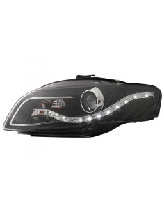 Fari LED DRL DAYLIGHT per Audi A4 B7 (11.2004-03.2008) Nero 2