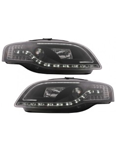 Fari a LED con tubo di luce a LED C per Audi A4 B7 (11.04-03.08) Nero