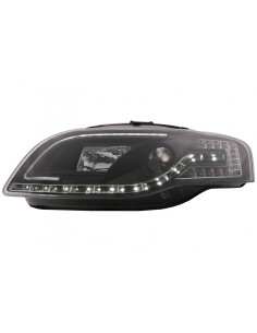 Fari a LED con tubo di luce a LED C per Audi A4 B7 (11.04-03.08) Nero 2