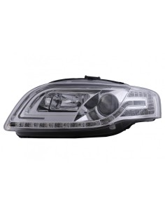 Fari a LED con tubo di luce a LED C per Audi A4 B7 (11.04-03.08) Cromo 2