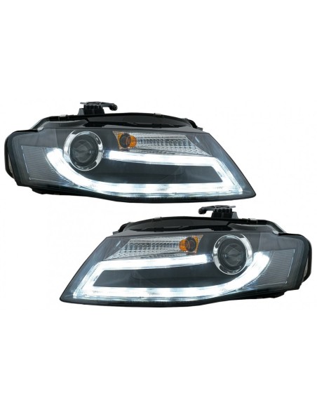 Fari per Audi A4 B8 8K (08-11) con luce di marcia diurna a LED Bar Xenon Design LHD