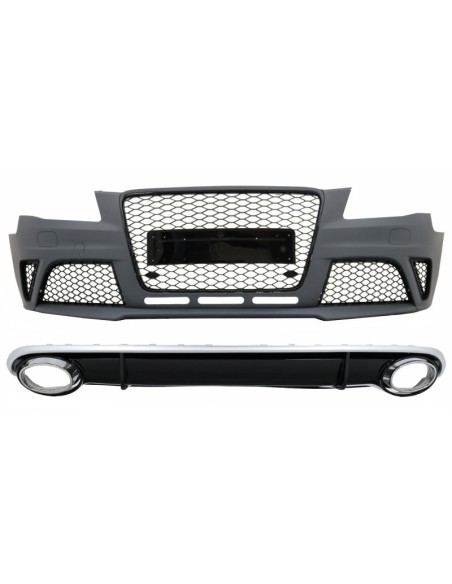 Paraurti anteriore con paraurti posteriore Valance Diffuserand per Audi A4 B8 Pre-Facelift (08-11)