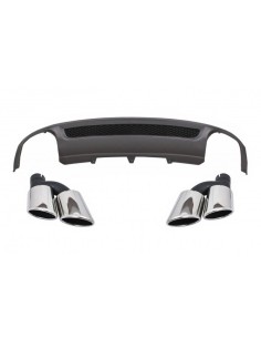 Paraurti posteriore Valance diffusore d'aria per Audi A4 B8 Pre Facelift Limousine Avant (08-11) con silenziatore di scarico