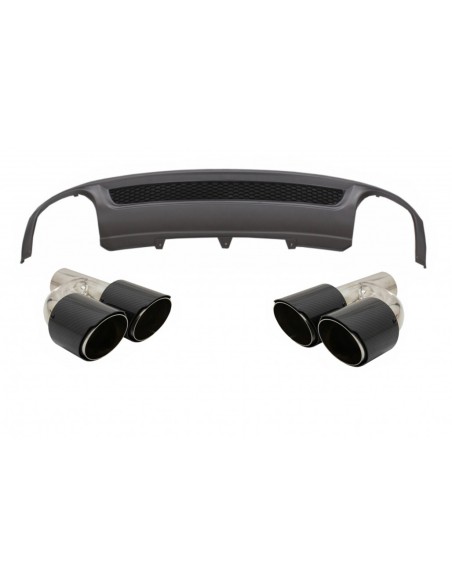 Paraurti posteriore Valance diffusore d'aria per Audi A4 B8 Pre Facelift Limousine Avant (08-11) in fibra di carbonio
