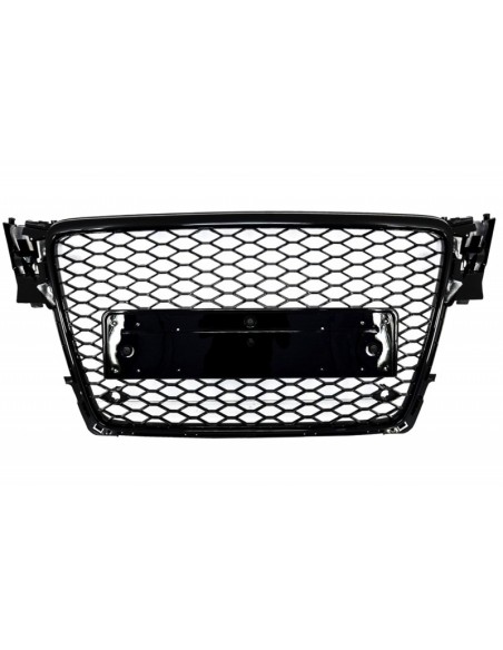 Badgeless anteriore griglia con coperture per lampade fendinebbia e fari a LED diurni per AUDI A4 B8 (08-11)