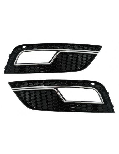Fari fendinebbia per Audi A4 B8 facelift (12-15), Cromo nero