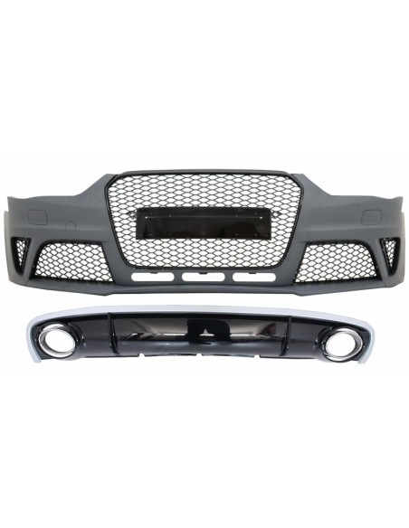 Paraurti anteriore w/ paraurti posteriore Valance diffusore & per Audi A4 B8 Facelift (12-15) Limousine Avant