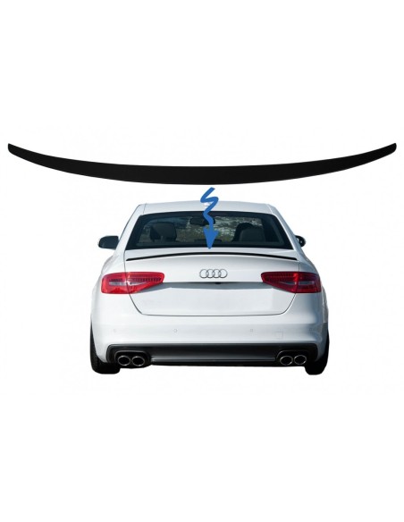 Spoiler bagagliaio per Audi A4 B8 Berlina (08-15) Piano Nero