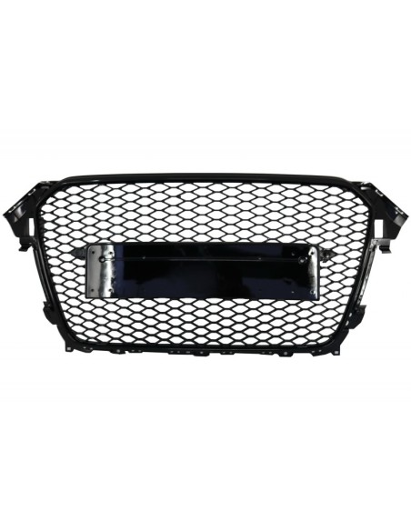 Badgeless griglia anteriore w/ nebbia lampada copre per AUDI A4 B8 Facelift (12-15) RS Design Honeycomb