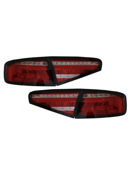 Fanali posteriori a LED per AUDI A4 B8 (12-15) Limousine rosso bianco luci di svolta sequenziale