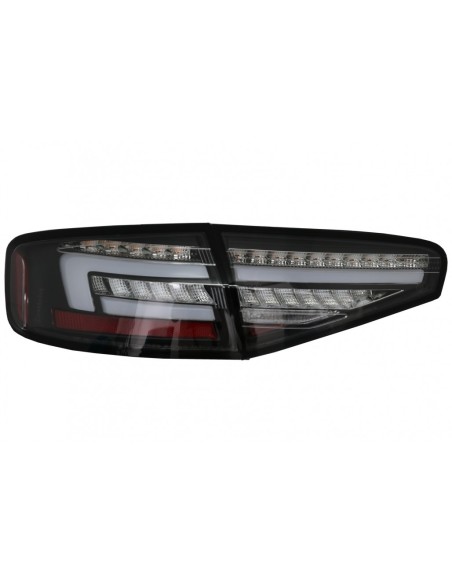 Fanali posteriori a LED per Audi A4 B8 berlina (12-15) rosso nero luci di svolta sequenziale