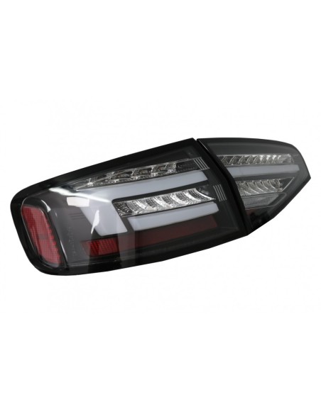 Fanali posteriori a LED per Audi A4 B8 berlina (12-15) rosso nero luci di svolta sequenziale