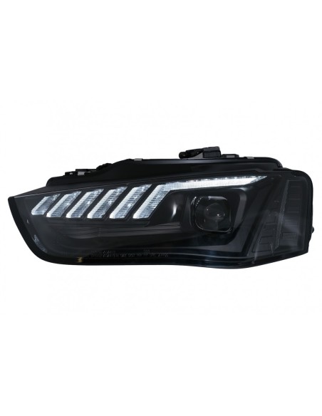 LED DRL Xenon fari per AUDI A4 B8.5 Facelift (12-15) Luce di svolta sequenziale nero