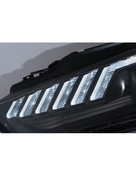 LED DRL Xenon fari per AUDI A4 B8.5 Facelift (12-15) Luce di svolta sequenziale nero