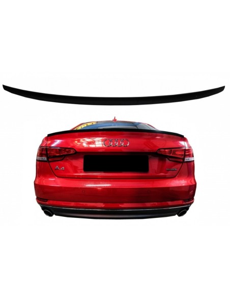 Spoiler Bagagliaio Audi A4 B9 (16-Up), Nero Piano