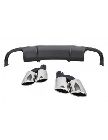 Valance Diffusore Paraurti Posteriore Audi A4 B9 8W (16-18), Avant w/ Tubi Scarico