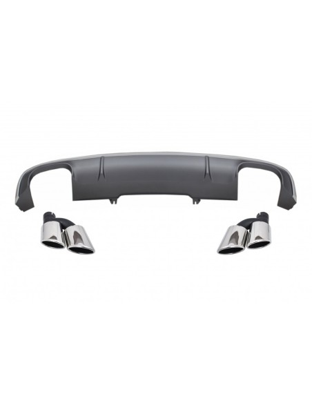 Diffusore P-Bumper w/ Tubi Capovolti, Audi A4 B9 8W Sedan Avant S-line (16-18)