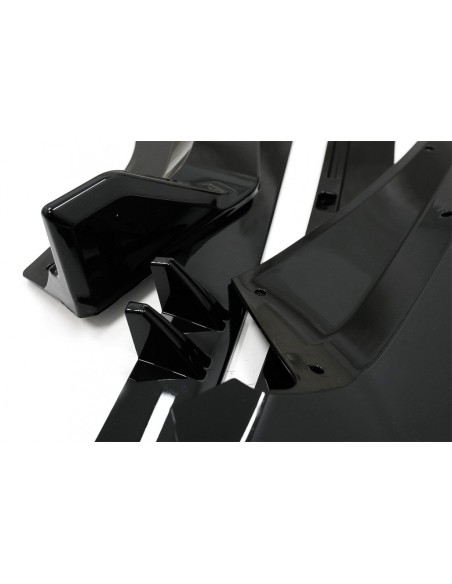 Spoiler labbro aggiuntivo paraurti anteriore per Audi A4 B9 8W S-Line (16-18), Nero Piano