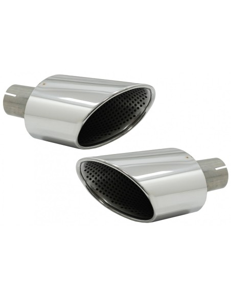 Suggerimenti scarico marmitta Tubi di coda per Audi A4 B9 (16-19) A5 F5 (17-), Cromo