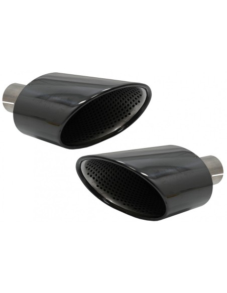 Silenziatore scarico Suggerimenti Tubi di scarico per Audi A4 B9 (16-19) A5 F5 (17-), Nero