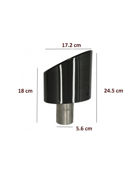 Silenziatore scarico Suggerimenti Tubi di scarico per Audi A4 B9 (16-19) A5 F5 (17-), Nero