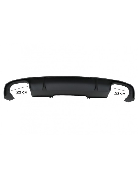 Valance Diffusore paraurti posteriore per Audi A4 B9 8W Avant (16-18), Nero per S-line