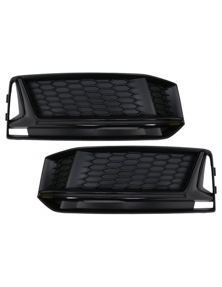 Griglia inferiore paraurti Copre griglie laterali per Audi A4 B9 Avant (16-18), Edizione Black S-Line