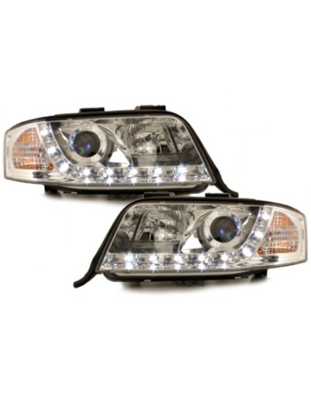 DAYLINE DRL LED Fari Audi A6 4B (05.97-05.01) Cromo