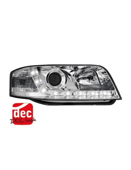 DAYLINE DRL LED Fari Audi A6 4B (05.97-05.01) Cromo