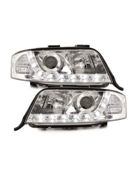 Fari D-LITE AUDI A6 4B 97-01 DRL HID Xenon D2S Chrome