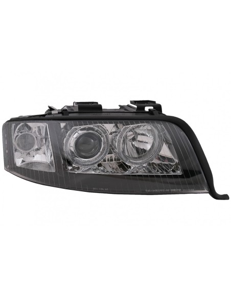 Angelo Occhi Fari Xenon Audi A6 4B C5 (06.01-05.04) LHD/RHD Nero