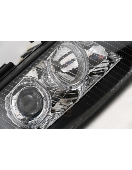 Angelo Occhi Fari Xenon Audi A6 4B C5 (06.01-05.04) LHD/RHD Nero