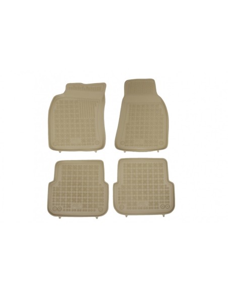 Tappetino gomma beige per Audi A6 C6 4F Berlina Avant (04-08) e A6 C6 Allroad Quattro (06-11)