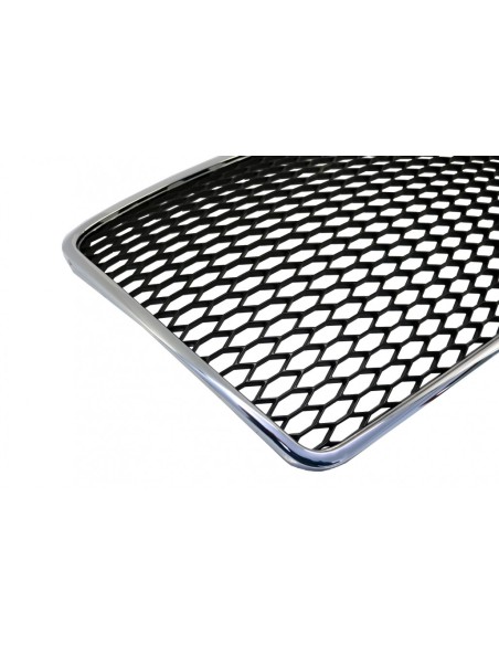 Calandra anteriore Badgeless Audi A6 4F2 4F C6 (04-11) RS Design nero cromato