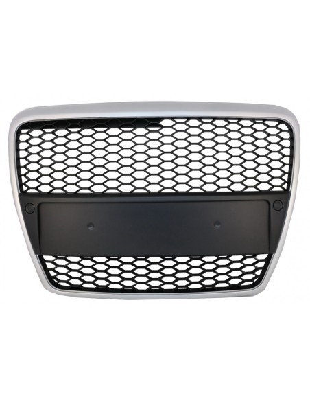 Badgeless griglia anteriore Audi A6 4F 4F2 C6 (04-11) argento opaco