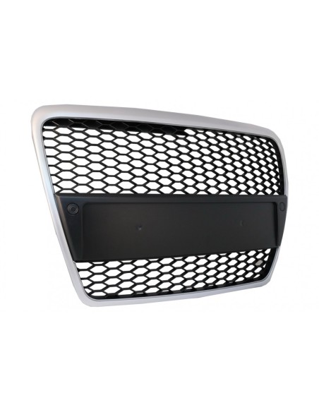 Badgeless griglia anteriore Audi A6 4F 4F2 C6 (04-11) argento opaco