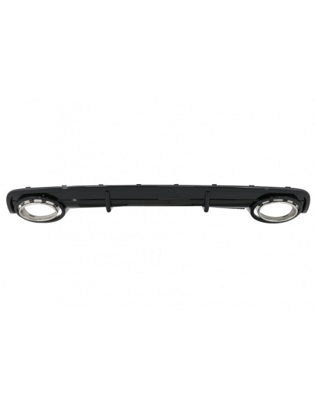 Paraurti posteriore Valance diffusore per Audi A6 C6 4F (04-08) Berlina Avant RS Design Nero