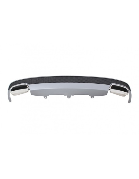 Paraurti posteriore Valance diffusore con scarico per Audi A6 4G Limousine (11-14) Facelift Look