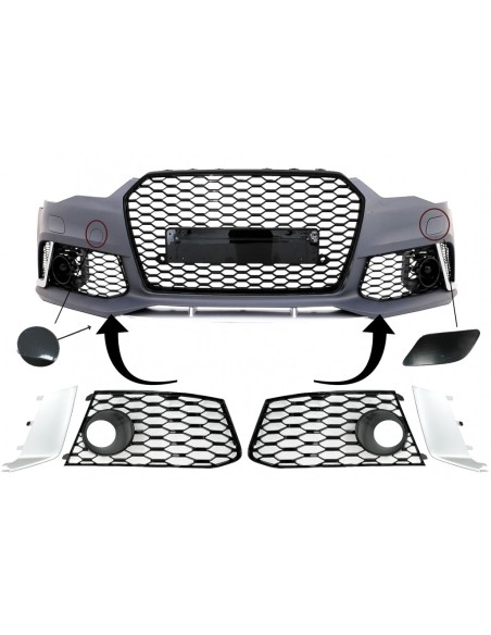 Parti paraurti anteriore per Audi A6 C7 4G Facelift (11-18) RS6 Design