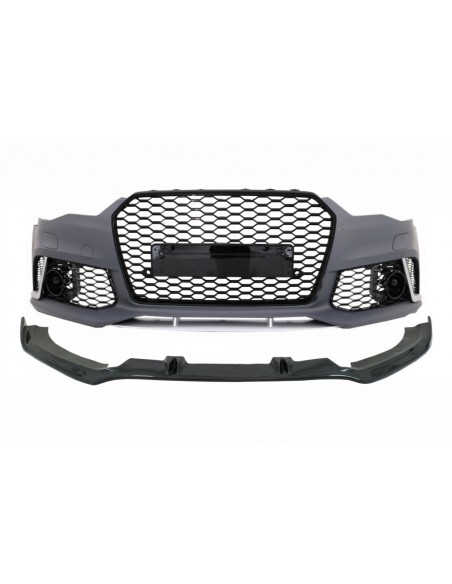 Labbro anteriore spoiler con Add-On per paraurti Audi A6 C7 4G (11-15) RS6